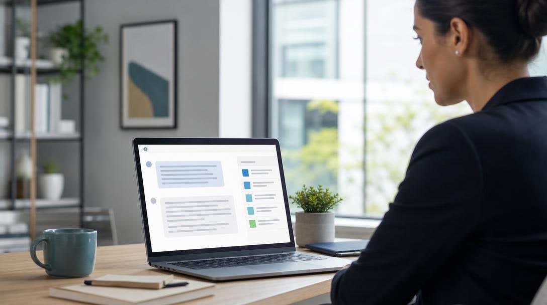 Ordinateur portable affichant une réponse de ChatGPT avec une liste de sites cités